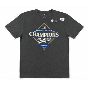 Los Angeles Dodgers 2025 National League Champions T Shirt Fanatics M NWOT